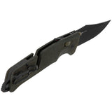 SOG - Trident AT, Folding Knife, 3.7" Straight Clip Point, Olive Drab Green