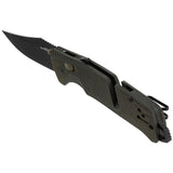 SOG - Trident AT, Folding Knife, 3.7" Straight Clip Point, Olive Drab Green