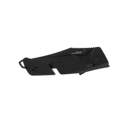 SOG - Trident AT, Folding Knife, 3.7" Straight Clip Point, Black Handle, D2 Steel, Titanium Nitride Finish, Black