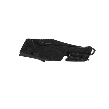 SOG - Trident AT, Folding Knife, 3.7" Straight Clip Point, Black Handle, D2 Steel, Titanium Nitride Finish, Black