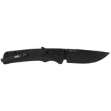 SOG - Flash AT, Folding Knife, 3.45" Straight Back, Titanium Nitride Finish, Blackout