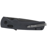 SOG - Flash AT, Folding Knife, 3.45" Straight Back, Titanium Nitride Finish, Urban Gray