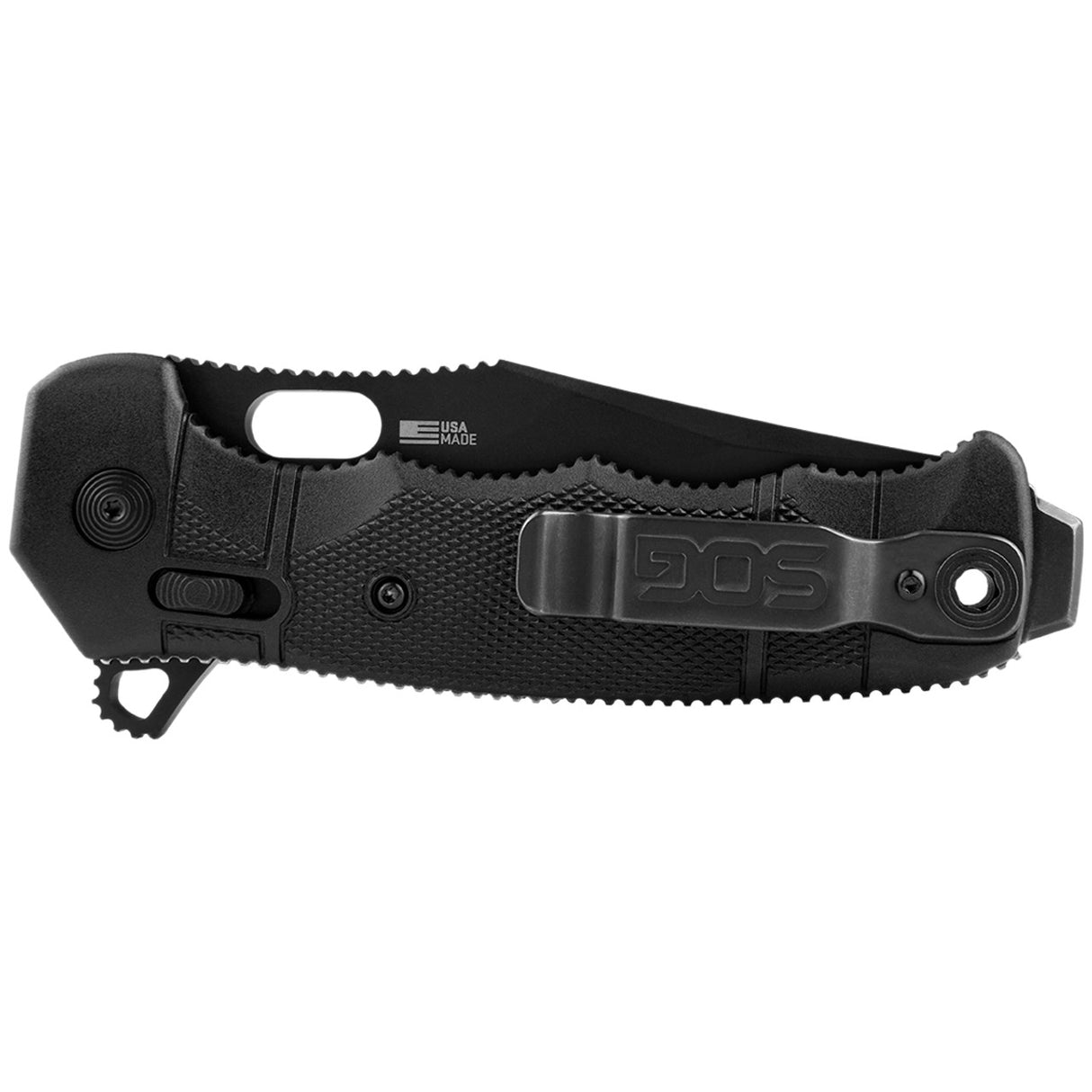 SOG - Seal XR, L-TI, Folding Knife, 4.3" Drop Point Straight Edge, Includes (2) Additional Handles, Olive Drab Green + Gray