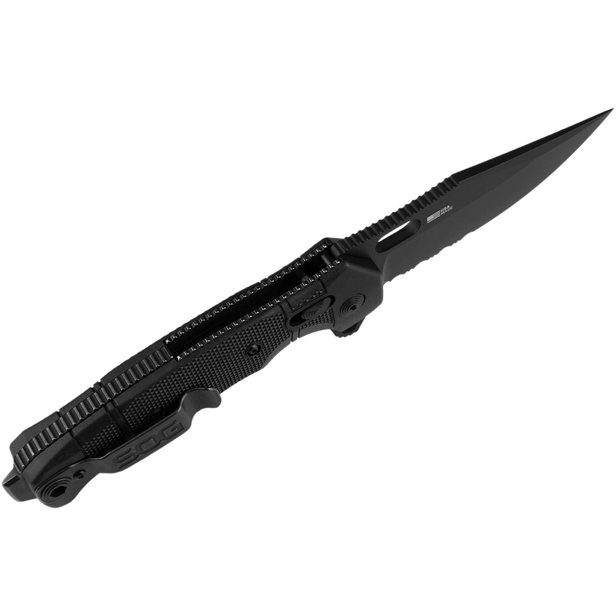 SOG - Seal XR, L-TI, Folding Knife, 4.3" Drop Point Straight Edge, Includes (2) Additional Handles, Olive Drab Green + Gray