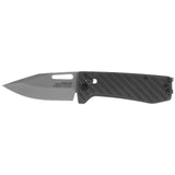 SOG - Ultra XR, Folding Knife, 2.8" Straight Clip Point, Black Carbon Fiber Handle, Black