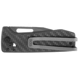 SOG - Ultra XR, Folding Knife, 2.8" Straight Clip Point, Black Carbon Fiber Handle, Black