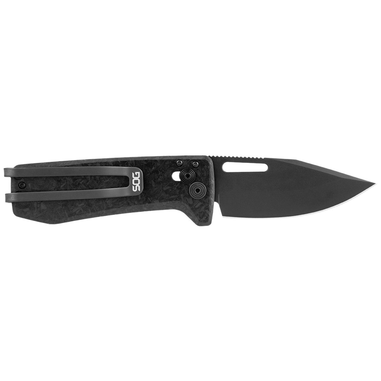 SOG - Ultra XR, Folding Knife, 2.8" Drop Point Straight Edge, Black