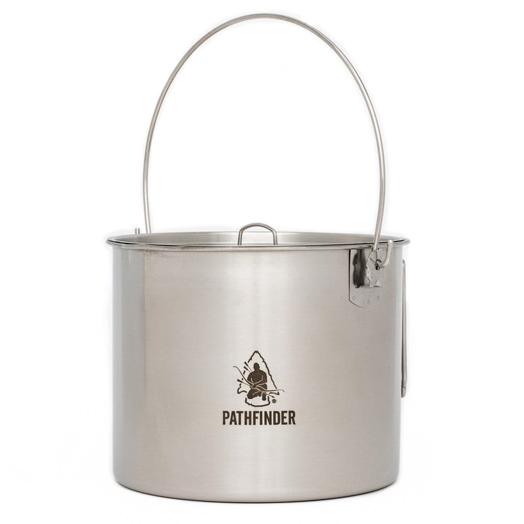 Pathfinder - 120oz Bush Pot and Lid Set, Stainless Steel