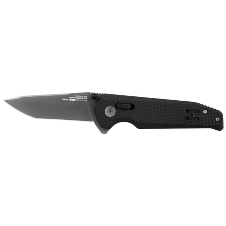 SOG - Vision XR LTE, Folding Knife, 3.36" Tanto Point Straight Edge, G10 Handle, Titanium Nitride Finish, Black