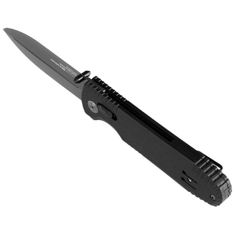 SOG - Pentagon XR, 3.6" Spear Point Straight Edge, G10 Handle, Cryo CTS XHP Steel, Black + Graphite