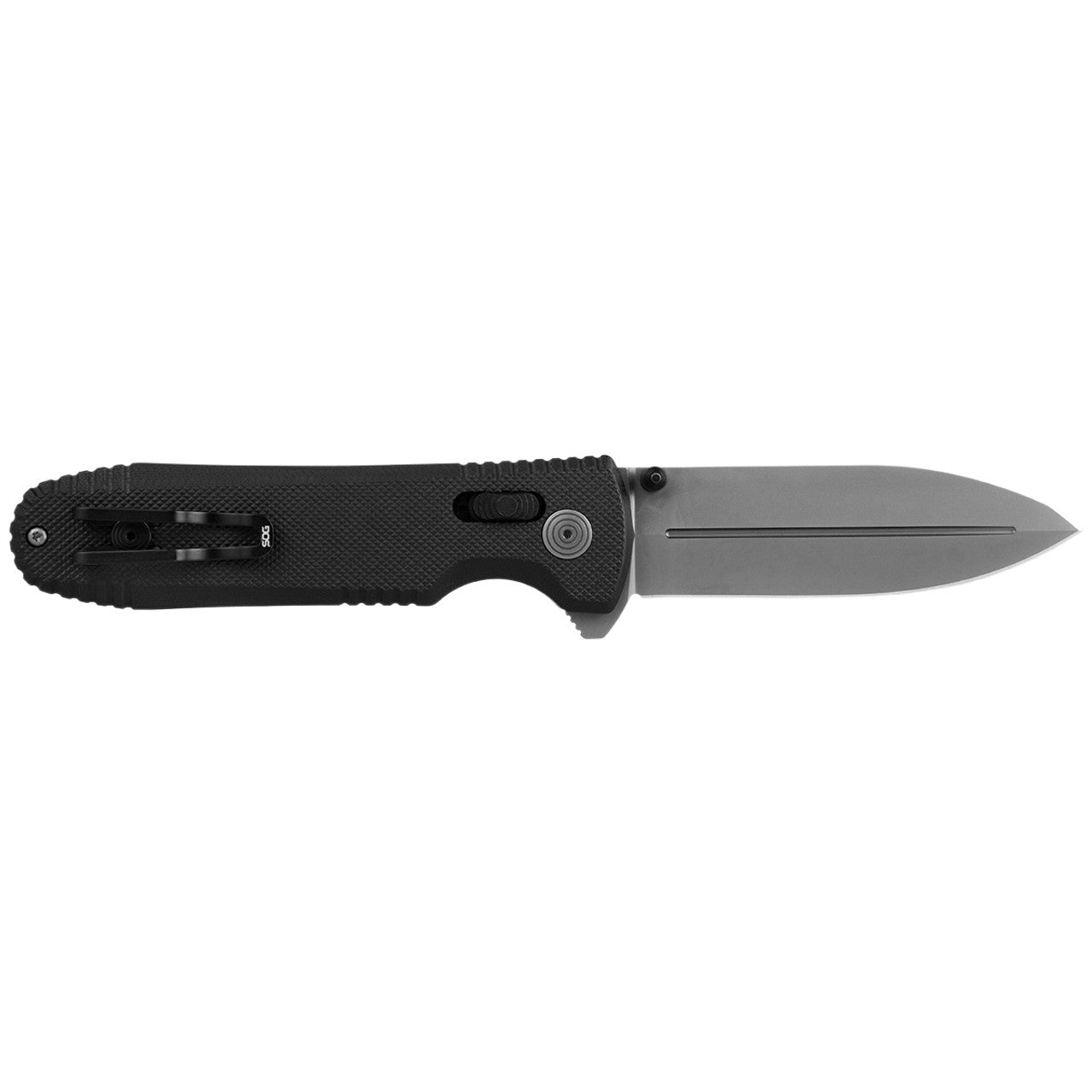 SOG - Pentagon XR, 3.6" Spear Point Straight Edge, G10 Handle, Cryo CTS XHP Steel, Black + Graphite