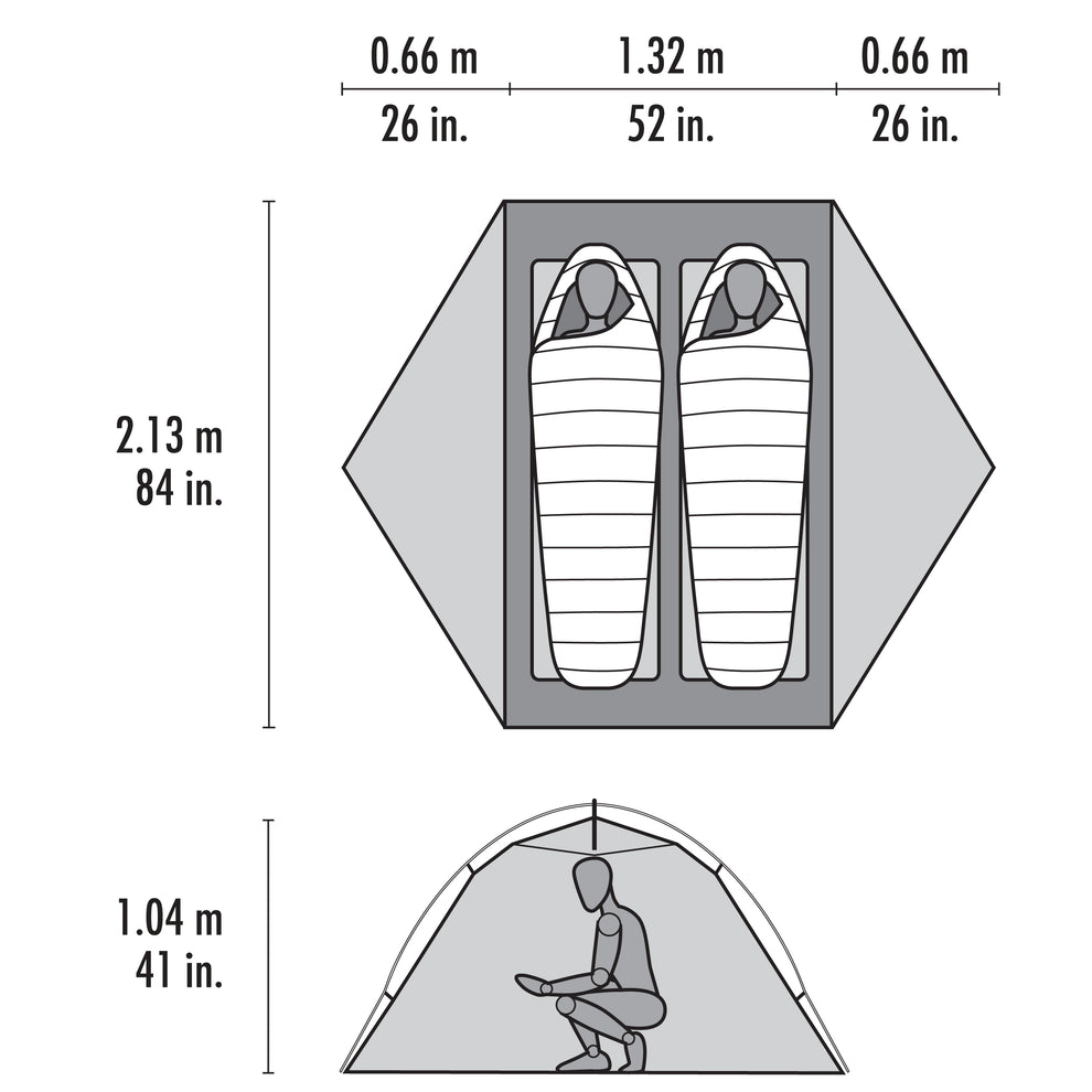 MSR – Elixir 2-Person Backpacking Tent with Footprint & Rainfly