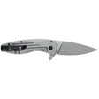 SOG - Aegis FLK, 3.4" Folding Knife, Clip Point Straight Edge, Stainless Steel Handle, Satin Finish, Silver
