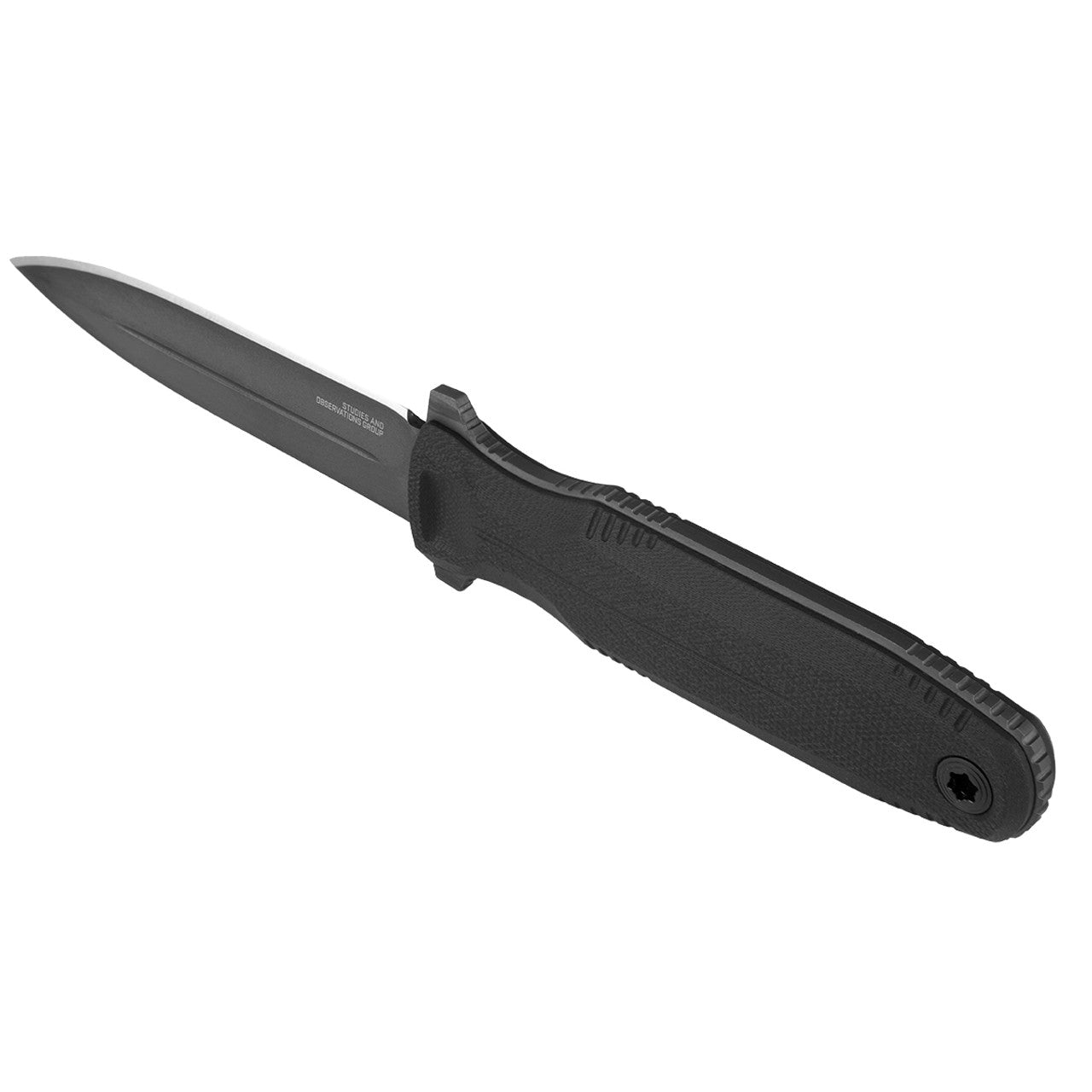 SOG - Pentagon FX, 4.77" Spear Point, Fixed Blade Knife, Blackout