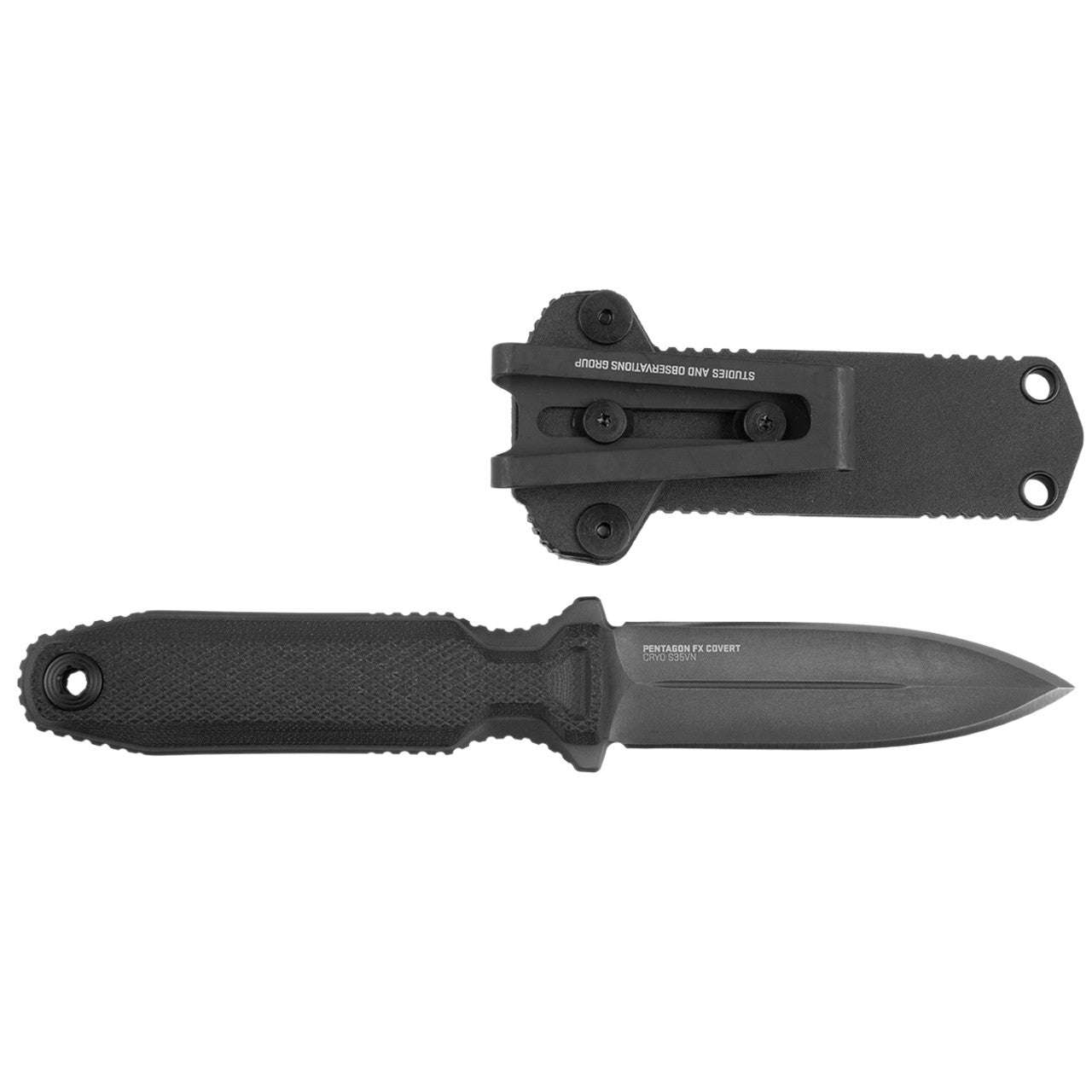 SOG - PENTAGON FX COVERT BLACKOUT - Ultimate Discreet Carry Fixed Blade Knife