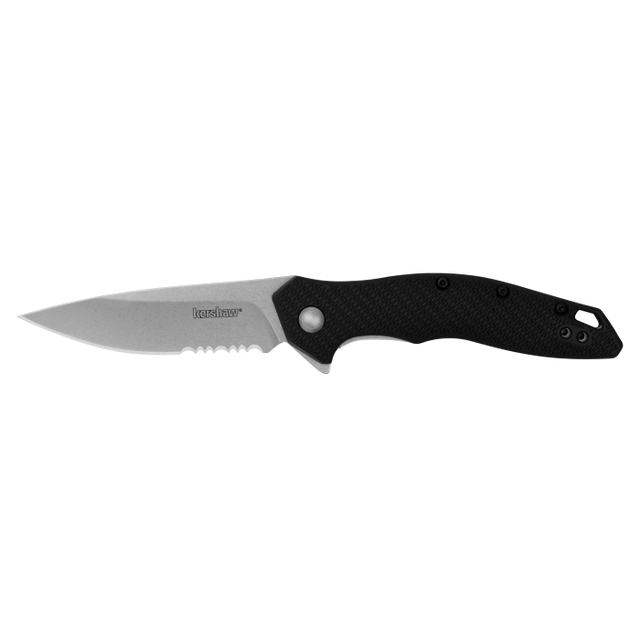 Kershaw – Shoreline Folding Knife, Partially Serrated, Assisted Open