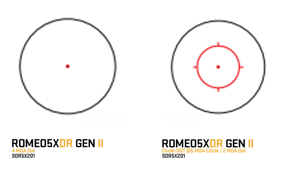 Sig Sauer - ROMEO5 XDR GEN II, 1x20 2 MOA Red Dot with User-Selectable 65 MOA Circle