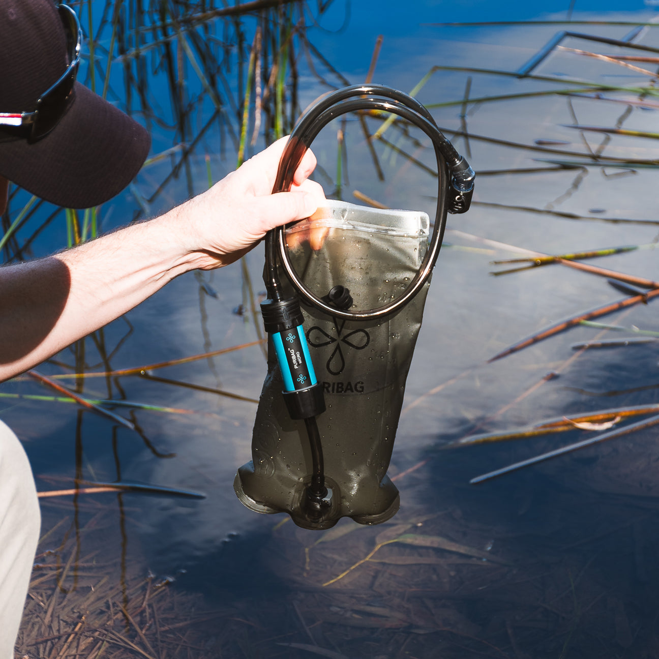 Puribag Water - Adventure Bladder (2 Liter Hydration Bladder + Micro Filter)