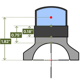 Reptilia - 34MM ROF™-90 for Aimpoint® Micro, Sig Sauer®, Vortex Optics®, Primary Arms®, Holosun®