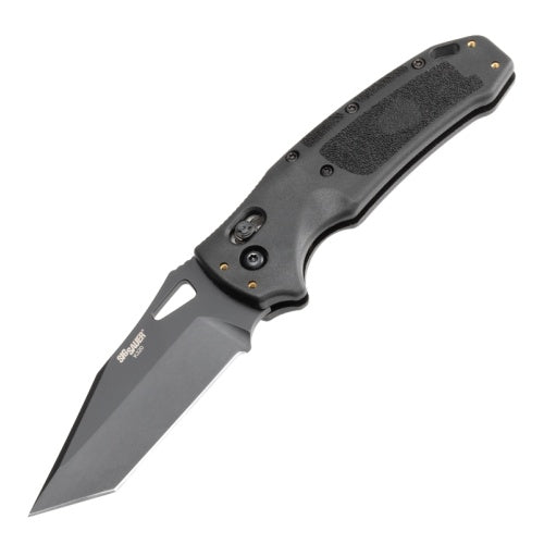 Hogue - SIG K320® Manual Folder (Nitron) 3.5" Tanto Blade - Black Cerakote Black Polymer Frame