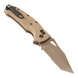 Hogue - SIG K320® Manual Folder (M17/M18) 3.5" Tanto Blade (Partially Serrated) - Coyote PVD Coyote Tan Polymer Frame