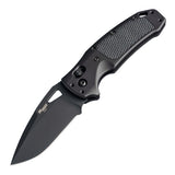 Hogue - SIG K320® AXG Manual Folder (Pro) 3.5" Drop Point Blade - Black Cerakote Matte Black Aluminum Frame & Solid Black G10 Insert