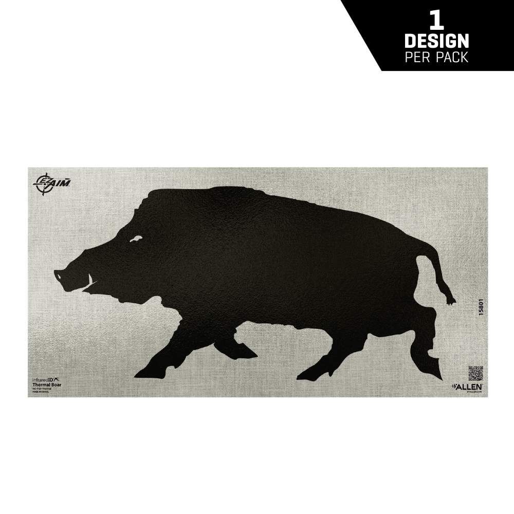 Allen Company - NEW EZ Aim Thermal ID Boar Paper Target, 24" x 12," Gray