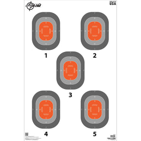 Allen Company - NEW EZ Aim 5-Spot Paper Target, 23 x 35, 50-Pack