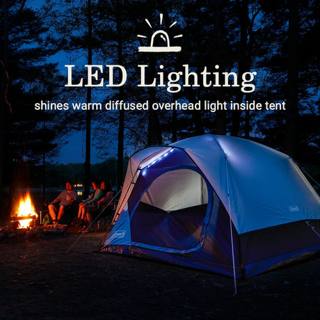 Coleman - Skydome 4-Person Tent with LED Light and WeatherTec