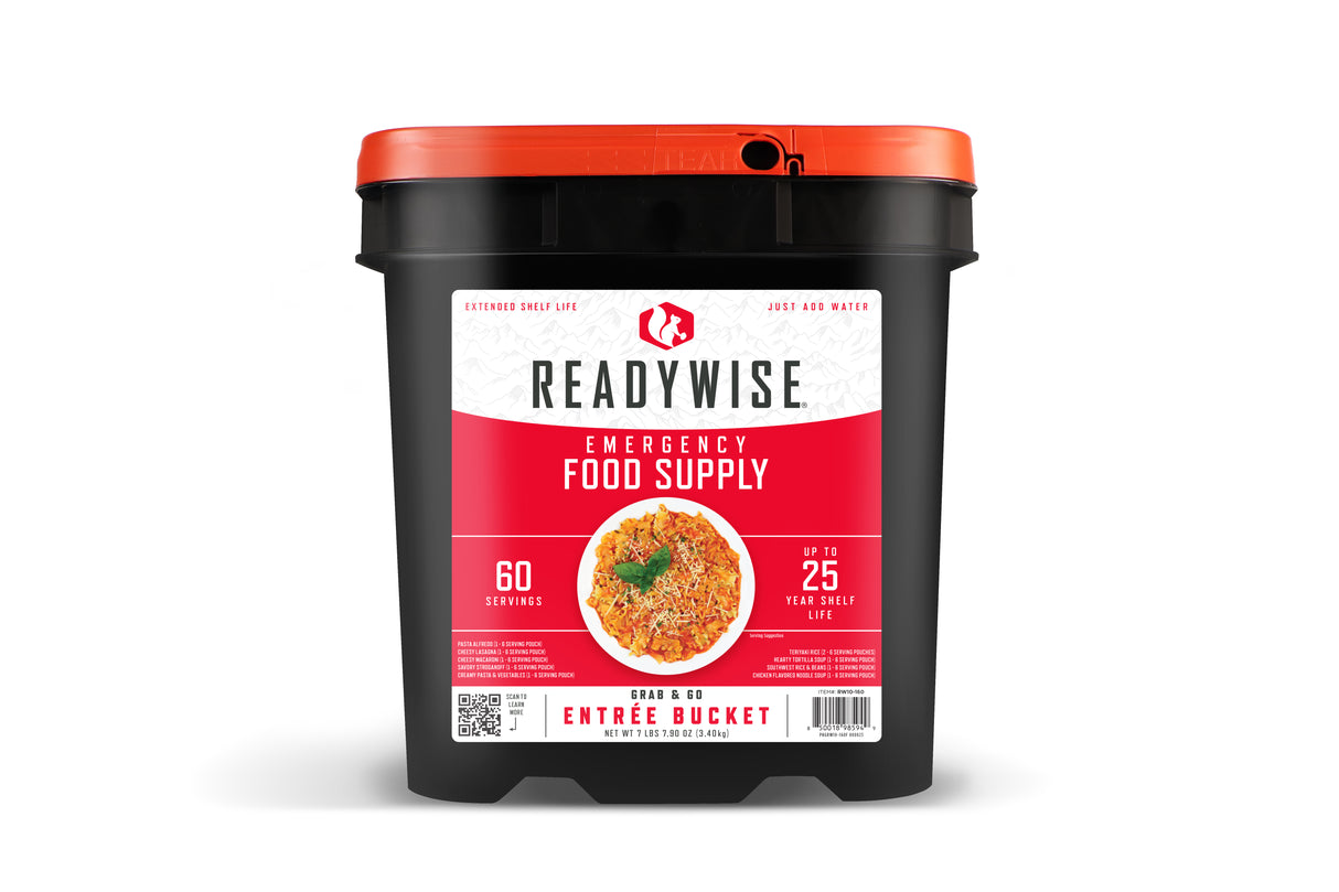 ReadyWise - 60 Serving Entrée Only Grab and Go Food Kit