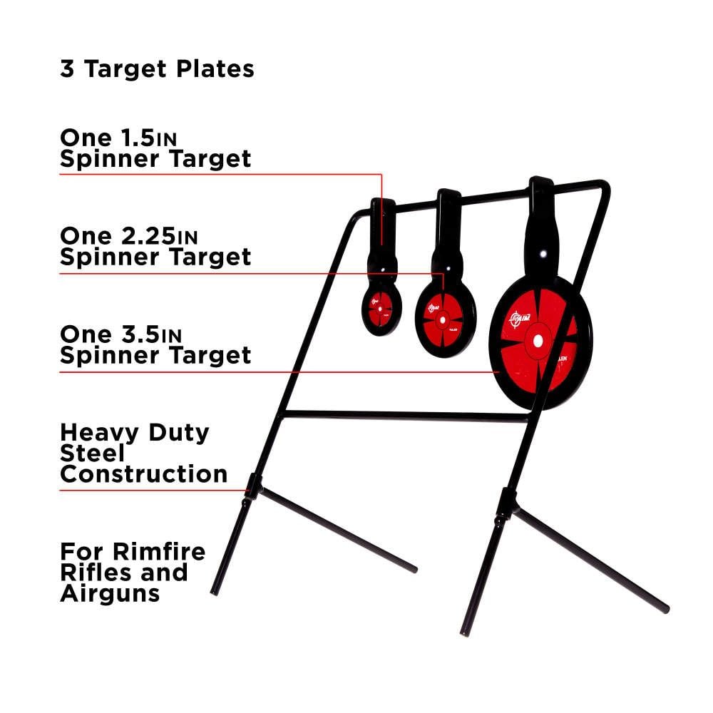 Allen – EZ Aim Triple Deflector Spinner Steel Target System, Multi