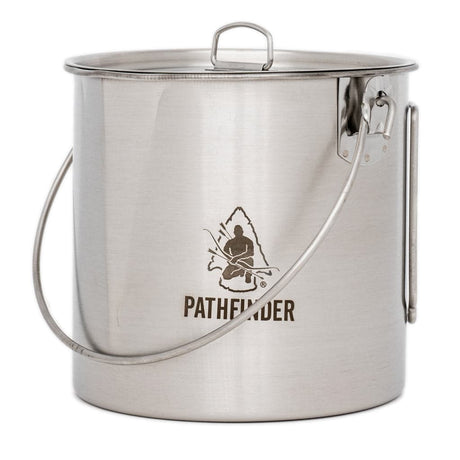 Pathfinder - 64oz Bush Pot and Lid Set, Stainless Steel