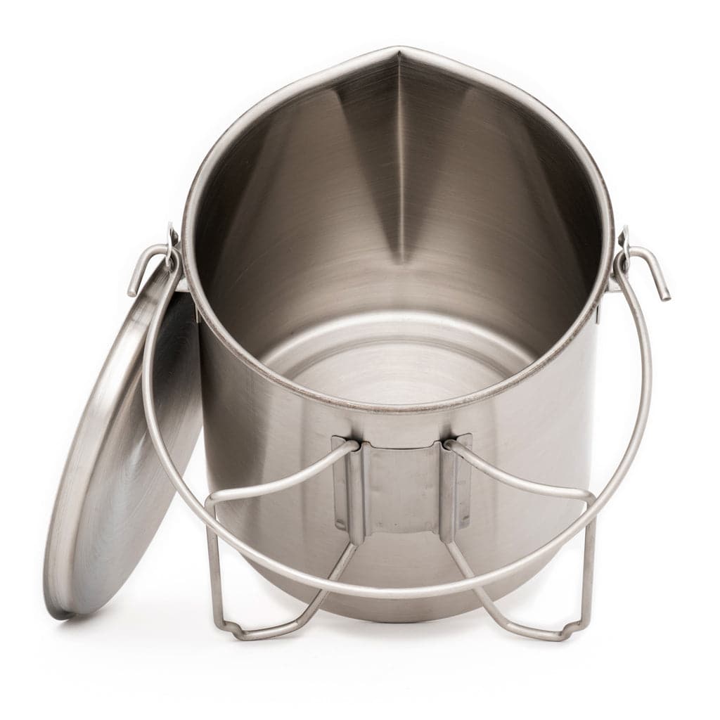 Pathfinder - 64oz Bush Pot and Lid Set, Stainless Steel