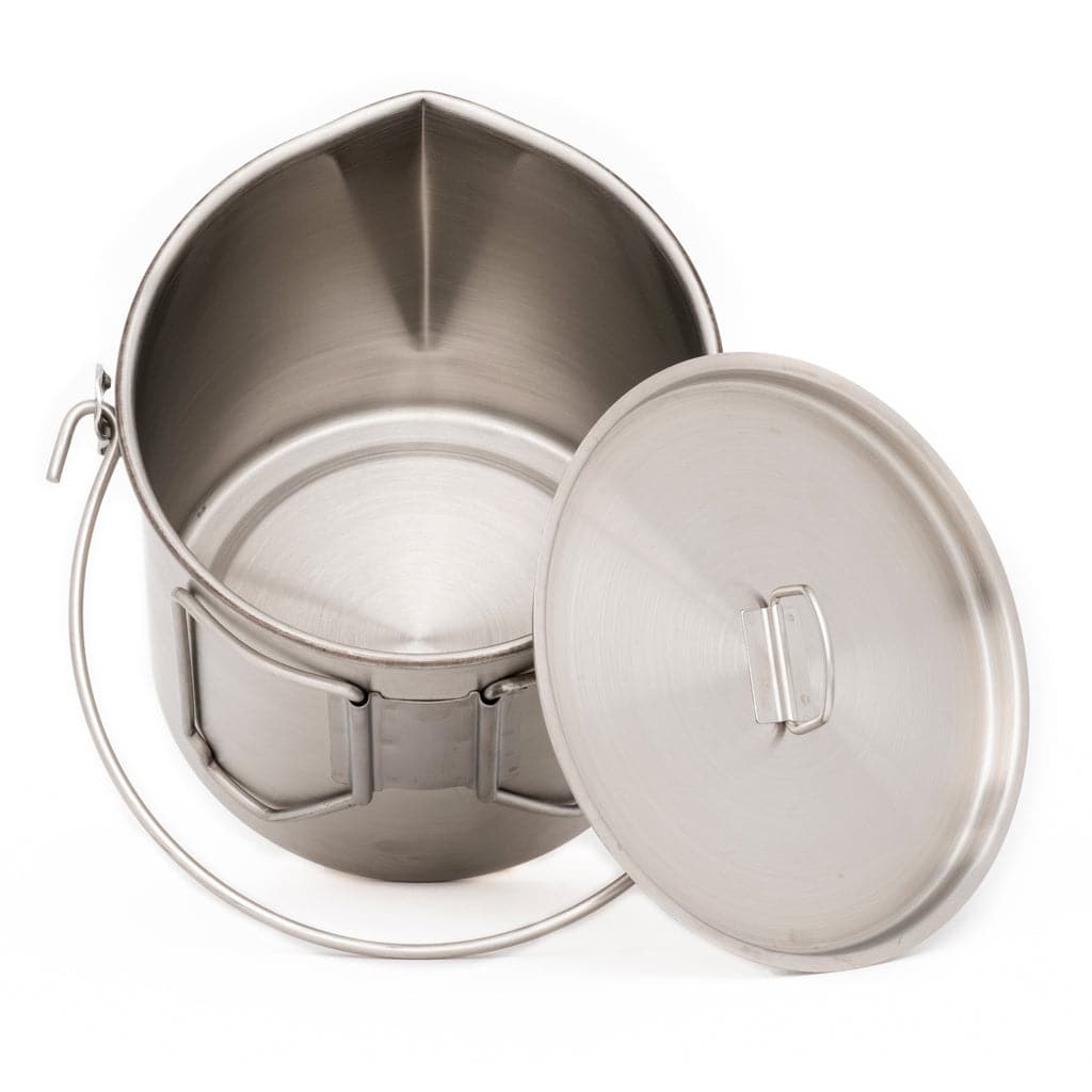 Pathfinder - 64oz Bush Pot and Lid Set, Stainless Steel