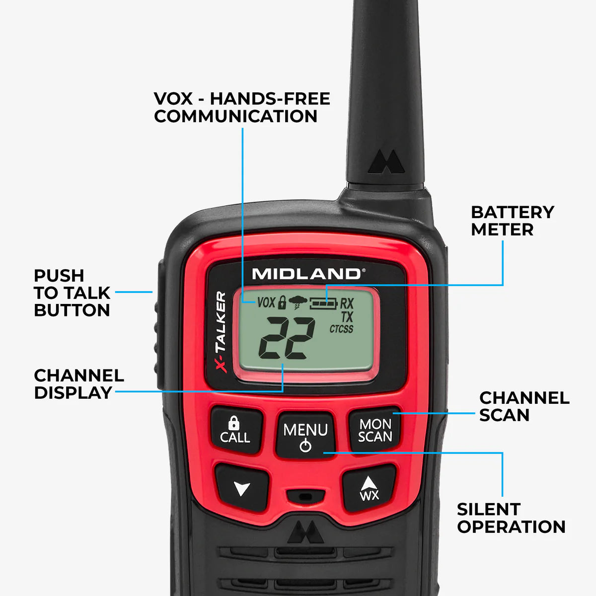 Midland – T31VP X-Talker Walkie Talkie 2-Pack (26-Mile Range)