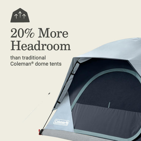 Coleman - Skydome 4-Person Tent with LED Light and WeatherTec