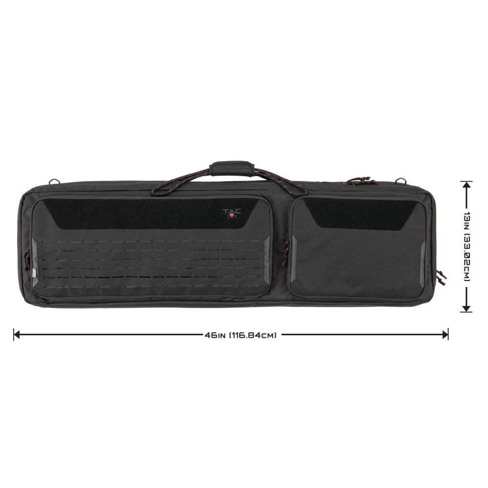 Allen Company - Tac-Six 46" Lockable 2-Firearm Unit Tactical Gun Case, Laser Cut Molle Front, Black