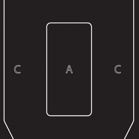 Allen Company - EZ Aim Paper Shooting Targets, IPSC Silhouette, Peel Away Target Pad, 12"W x 18"H, 50-Pack, Black/White