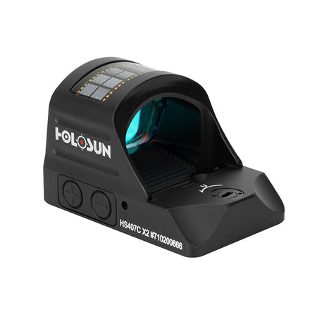 Holosun - 407C X2 Open Reflex Optical Sight, Red or Green 2 MOA Dot