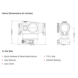 Holosun - 515GM Rugged 7075 Aluminum with Enhanced Co-Witness Mount and IPX8 Rating