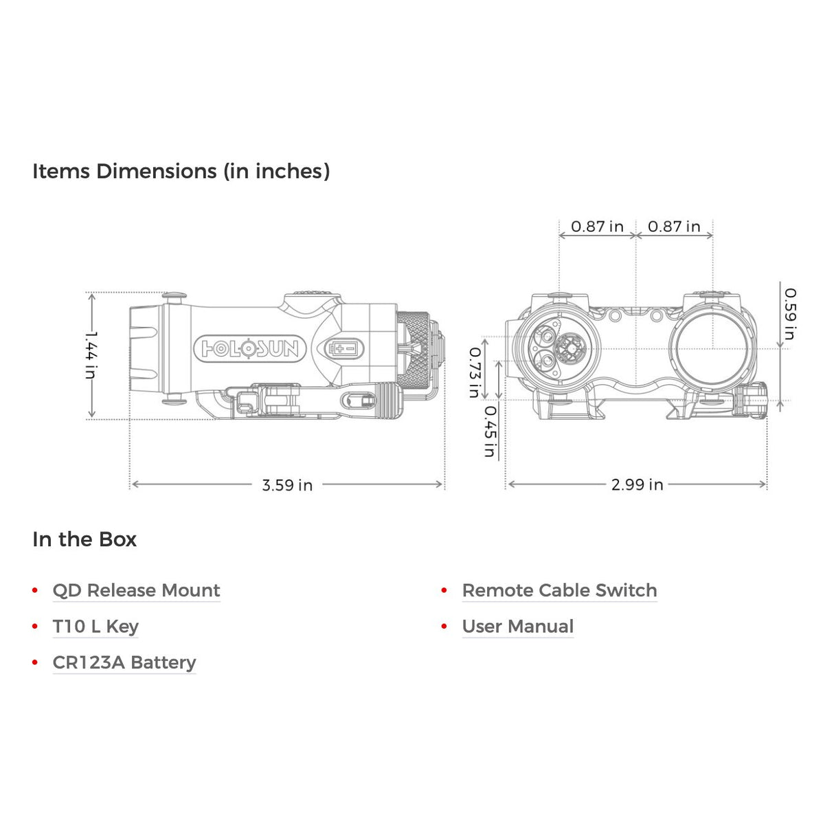 Holosun LE420 - Green & IR Pointer with White & IR Illuminator