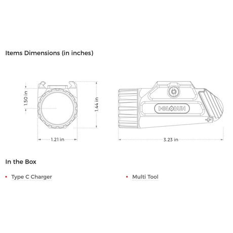 Holosun - P.ID HC High Candela Pistol Mounted White Flashlight