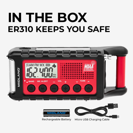 Midland - ER310 Emergency Crank Weather Radio Flashlight