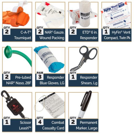 North American Rescue – Rescue Task Force Chest Pouch Medical Kit