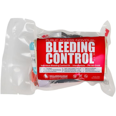 North American Rescue - Public Access Individual Bleeding Control Kit - Vacuum Sealed
