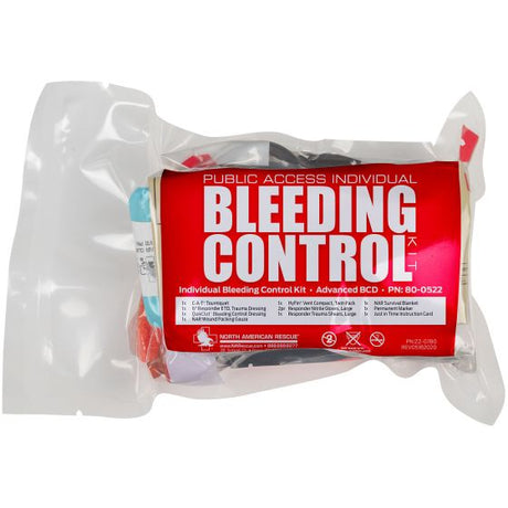 North American Rescue - Public Access Individual Bleeding Control Kit - Vacuum Sealed