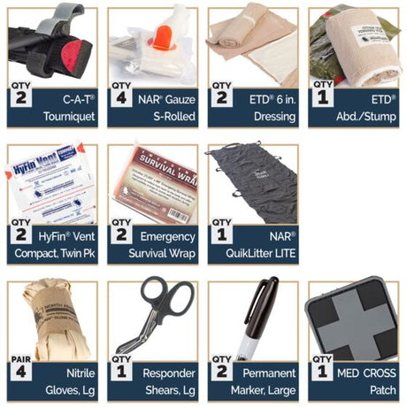 North American Rescue - RUF Trauma Aid Kit with IFAK Supplies