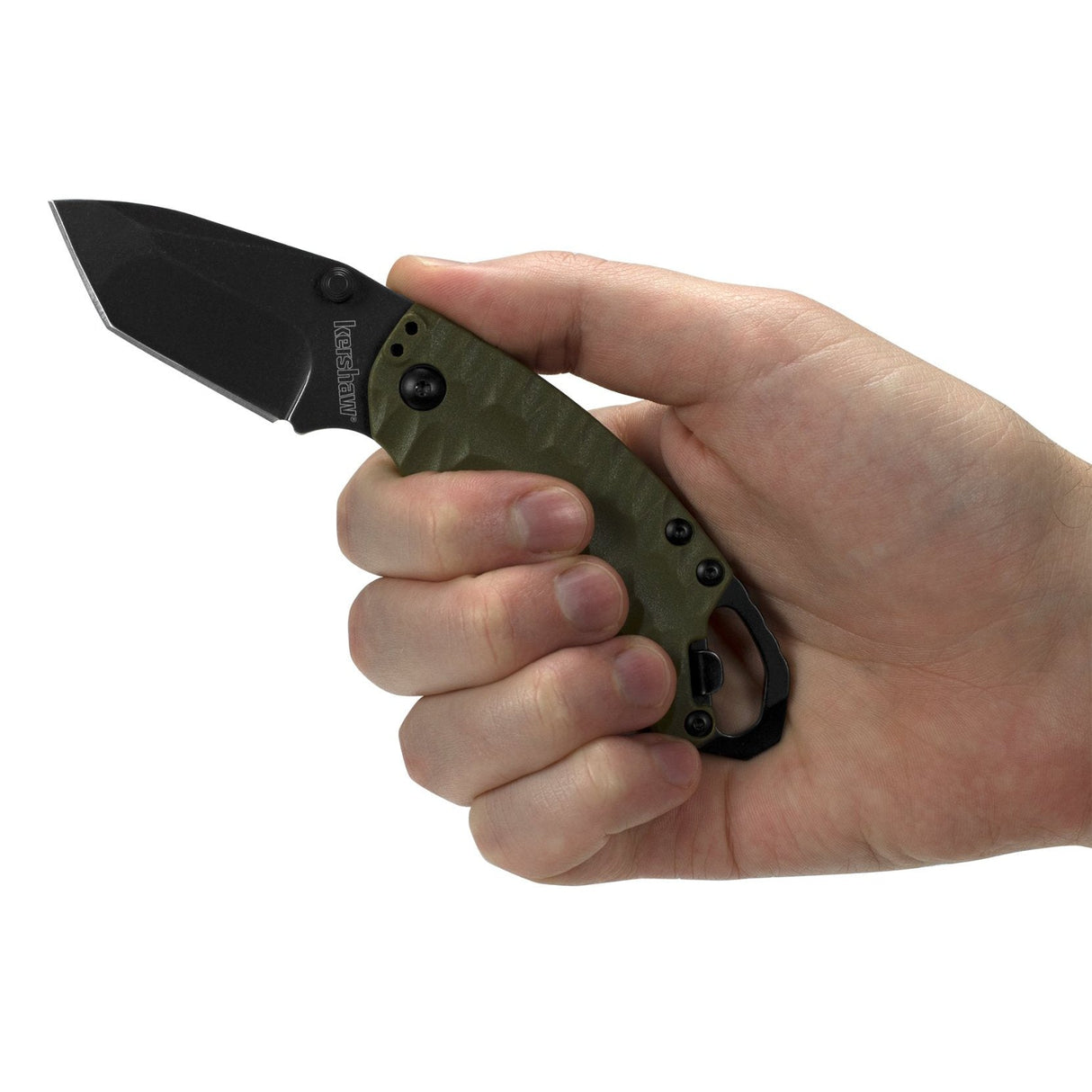 Kershaw - Shuffle II Tanto Knife, Olive, BlackWash