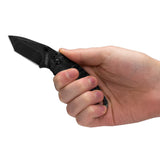 Kershaw - Shuffle II Tanto Black with BlackWash Finish