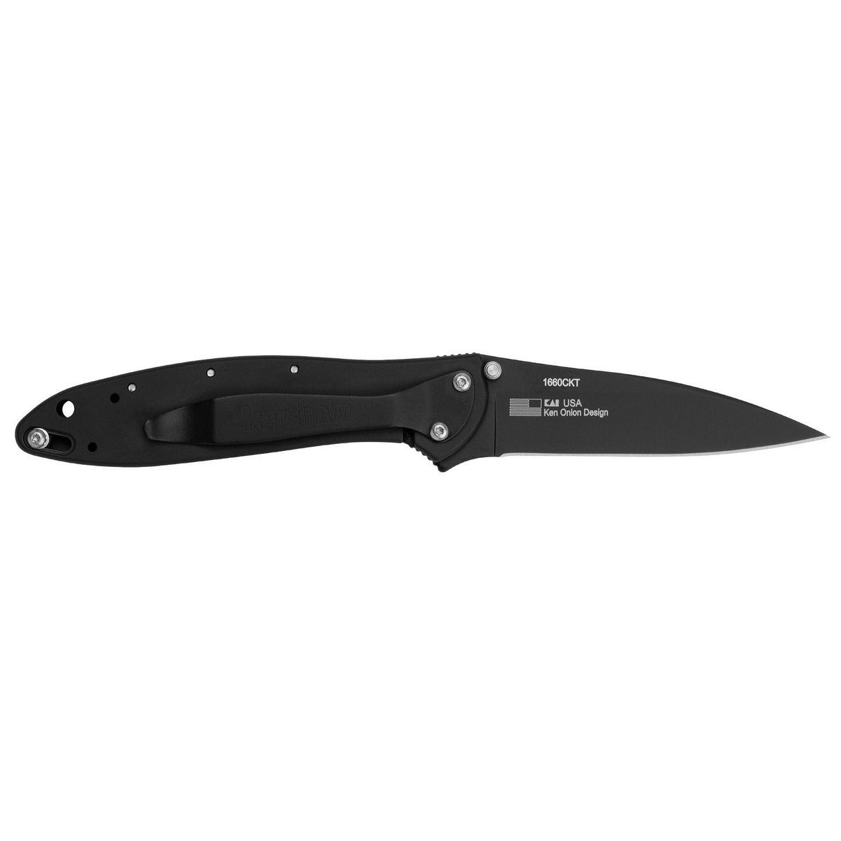 Kershaw - Leek Black Pocketknife with Cerakote Finish